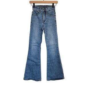 Universal Standard Flare Jeans Women's Size 00 Boho Chic Western Rodeo Casual